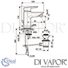 Ideal Standard Tesi Bidet Mixer Dimensions
